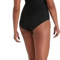 Speedo - LunaLustre Printed Shaping One Piece - Zwart/Blauw - Maat 42 -Badmode Winkel 288x840