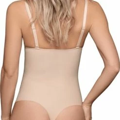Bye Bra Corrigerende String Bodysuit, Zonder Beugel, Stevige Correctie, Shapewear String Body, Beige, L -Badmode Winkel 379x840 1