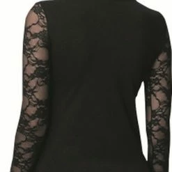 Merkloos DONEX-Onderhemd Kanten Body Met Lange Mouwen-1 Stuk-Ondergoed Voor Dames-zwart-maat: M -Badmode Winkel 383x840