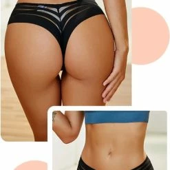 Merkloos Naadloze String Voor Dames - 2pcs - Zwart & Witte String - Sexy Lingerie - Fantasy Ondergoed - Maat XL -Badmode Winkel 455x840 2