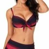 Merkloos Bikini 2-Delig Push-up - Rood Zwart - Maat XXL/2XL