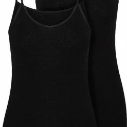 Koelmax Dames Hemd - Spaghetti Band - Zwart - 2 Pack - Maat 48/50