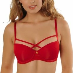 SAPPH - Rosie Voorgevormde BH Rood - Maat 90E - Rood - Met Beugel - Dames -Badmode Winkel 487x840