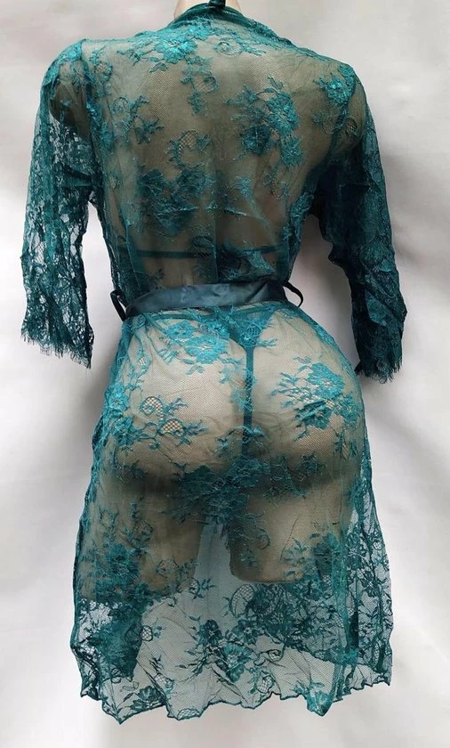 Merkloos Sexy Lingeriesetje Met Kant 3 Delige One Size Groen 4 Merkloos Sexy Lingeriesetje Met Kant 3 Delige One Size Groen - Afbeelding 2