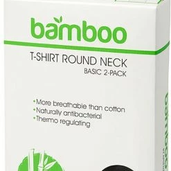 Apollo Dames T-shirts Korte Mouw Bamboo | Ronde Hals 2-pack | MAAT L | Zwart -Badmode Winkel 508x840 1