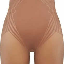 Spanx Thinstincts 2.0 - High-Waisted Mid-Thigh Short - Maat L - Kleur Café Au Lait (Dark Nude)