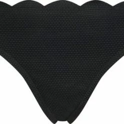 Hunkemöller Dames Badmode Rio Bikinibroekje Scallop - Zwart - Maat XL