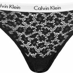 Calvin Klein Dames Brazilian Kant Zwart - M