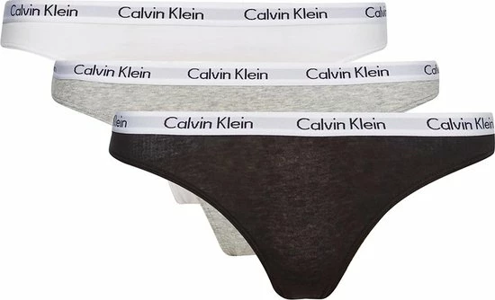 Calvin Klein Dames Slips (3-pack) - Zwart, Wit, Grijs - Maat L 11 Calvin Klein Dames Slips (3-pack) - Zwart, Wit, Grijs - Maat L - Afbeelding 9