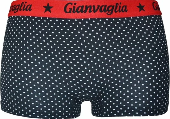 Dames Boxershorts Gianvaglia 3 Pack Stippel Zwart/rood XXL 3 Dames Boxershorts Gianvaglia 3 Pack Stippel Zwart/rood XXL