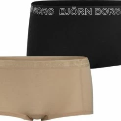 Björn Borg Bjorn Borg 2-pack Dames Boxershort - Frappe - 36 - Zwart