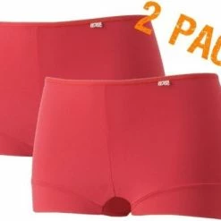 Avet | Dames Boxershorts | Microvezel | Maat M | Rood | 2-Pack