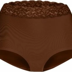 Ten Cate Secrets Lace Women Nuturals High Waist Brief (1-pack) - Dames Slip Hoge Taille - Coconut - Maat: XL