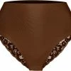 Ten Cate Secrets Lace Women Nuturals High Waist Brazilian (1-pack) - Dames Slip Hoge Taille - Coconut - Maat: M