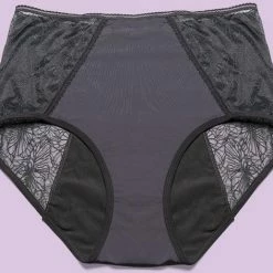 Cheeky Wipes Menstruatie Ondergoed - Feeling Fearless - Slip - Extra Absorptie - Maat 48-50 - Zwart