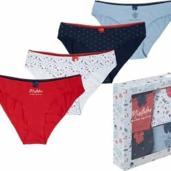 Happy Shorts Dames Kerst Slips Onderbroeken 4-Pack - Maat M -Badmode Winkel 550x492 2