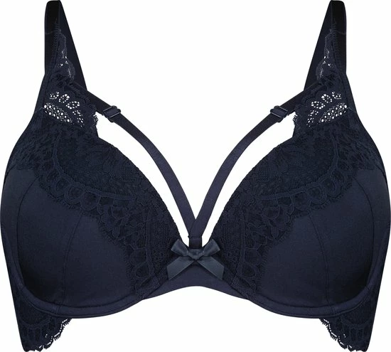 Hunkemöller Dames Lingerie Voorgevormde Beugel Bh Georgia - Blauw - Maat E75 6 Hunkemöller Dames Lingerie Voorgevormde Beugel Bh Georgia - Blauw - Maat E75 - Afbeelding 4