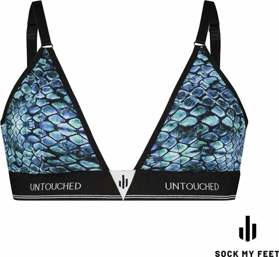 Sock My Feet Untouched Underwear Lingerie Set Rizzling Reptile Top + Undie - Beugelloze Bh - Beugelloos - Dames Geschenkset - Dames Cadeautips 5 Sock My Feet Untouched Underwear Lingerie Set Rizzling Reptile Top + Undie - Beugelloze Bh - Beugelloos - Dames Geschenkset - Dames Cadeautips - Afbeelding 3