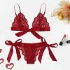 Go Go Gadget Sexy Kanten Lingerieset | Niet-voorgevormde Bh | Brazilian | Rood | Maat S -Badmode Winkel 550x518 5