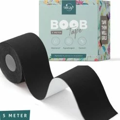 VitalJoy Boob Tape – Boobtape – BH Tape – Fashion Tape – 5 Meter – Zwart – 5 Cm Breed