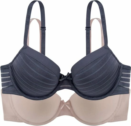Dorina BH 2-Pack - Louise - T-shirt / Beugel BH - 80D - Grijs 3 Dorina BH 2-Pack - Louise - T-shirt / Beugel BH - 80D - Grijs