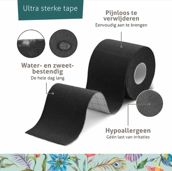 VitalJoy Boob Tape – Boobtape – BH Tape – Fashion Tape – 5 Meter – Zwart – 5 Cm Breed 6 VitalJoy Boob Tape – Boobtape – BH Tape – Fashion Tape – 5 Meter – Zwart – 5 Cm Breed - Afbeelding 4