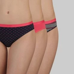 Dim Les Pockets Slips - Onderbroeken - Stretch Katoen - Dames - 3 Stuks - Maat 42/44 - Blauw/Roze -Badmode Winkel 550x550 101