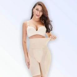 Wow Peach - Heup & Billenlift Met Pads Broekje - High Waist - Corrigerend Ondergoed - Nude - X-Large