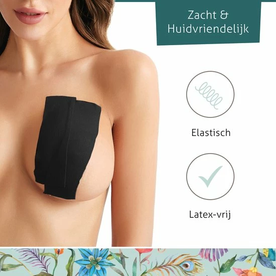 VitalJoy Boob Tape – Boobtape – BH Tape – Fashion Tape – 5 Meter – Zwart – 5 Cm Breed 4 VitalJoy Boob Tape – Boobtape – BH Tape – Fashion Tape – 5 Meter – Zwart – 5 Cm Breed - Afbeelding 2