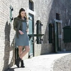 Knit Factory Indy Dames Jurk - Tuniek - Stone Green - L - 100% Biologisch Katoen -Badmode Winkel 550x550 433