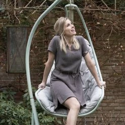 Knit Factory Indy Dames Jurk - Tuniek - Stone Green - L - 100% Biologisch Katoen -Badmode Winkel 550x550 435