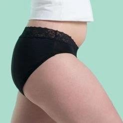 Merkloos Cheeky Wipes Menstruatie Ondergoed Feeling Pretty Maat 38-40 - Zwart -Badmode Winkel 550x550 85