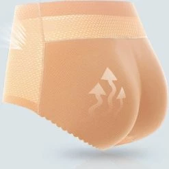 Merkloos Butt Lifter - Billen Liftende Slipje - Corrigerend Ondergoed Dames - Shapewear Voor Billen - Tummy Control - Volle Billen - Slipje Met Vulling- Beige -Maat L