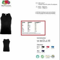 5 Pack Fruit Of The Loom Valueweight Sportshirt-Onderhemd Blauw Maat XXXL (3XL) -Badmode Winkel 550x570 3