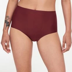 Chantelle Naadloze Taille Slip - Soft Strech - High Waist Brief - S - Bordeaux