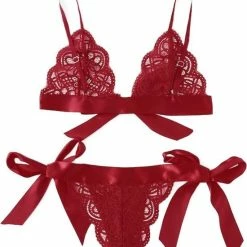 Go Go Gadget Sexy Kanten Lingerieset | Niet-voorgevormde Bh | Brazilian | Rood| Maat L 9 Go Go Gadget Sexy Kanten Lingerieset | Niet-voorgevormde Bh | Brazilian | Rood| Maat L -Badmode Winkel 550x610 14
