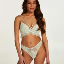 Hunkemöller Dames Lingerie Hoog Uitgesneden String Marilee - Groen - Maat S -Badmode Winkel 550x654 7