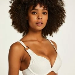 Hunkemöller Dames Badmode Voorgevormde Push-up Beugel Bikinitop Broderie - Wit - Maat C75 -Badmode Winkel 550x660 185
