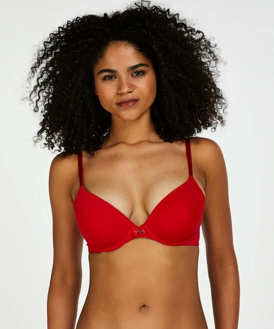Hunkemöller Dames Lingerie Voorgevormde Beugel Bh Plunge - Rood - Maat E80 5 Hunkemöller Dames Lingerie Voorgevormde Beugel Bh Plunge - Rood - Maat E80 - Afbeelding 3