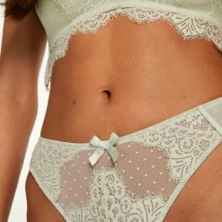 Hunkemöller Dames Lingerie Hoog Uitgesneden String Marilee - Groen - Maat S -Badmode Winkel 550x660 265