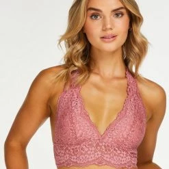 Hunkemöller Dames Lingerie Voorgevormde Halter Bralette Rose - Roze - Maat S -Badmode Winkel 550x660 335