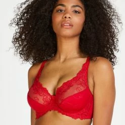 Hunkemöller Dames Lingerie Niet-voorgevormde Beugel Bh Diva - Rood - Maat D100 -Badmode Winkel 550x672 1