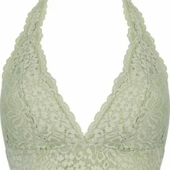 Hunkemöller Dames Lingerie Voorgevormde Halter Bralette Rose - Groen - Maat M -Badmode Winkel 550x682 1
