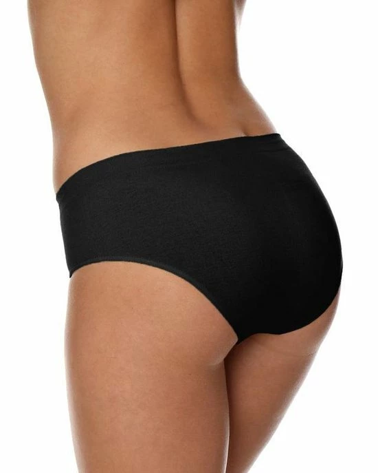 Brubeck Dames Ondergoed Slip Midi - Naadloos Elastisch Katoen 3-Pack - Zwart - L 4 Brubeck Dames Ondergoed Slip Midi - Naadloos Elastisch Katoen 3-Pack - Zwart - L - Afbeelding 2