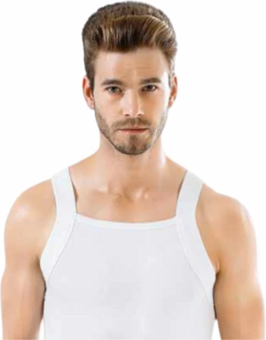 Donex 3 Pack Modieuse Heren Onderhemd- 100% Katoen- Wit- Maat S 4 Donex 3 Pack Modieuse Heren Onderhemd- 100% Katoen- Wit- Maat S - Afbeelding 2