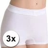 3x Sloggi Double Comfort Dames Shorts Wit 42 - Onderbroek / Boxer