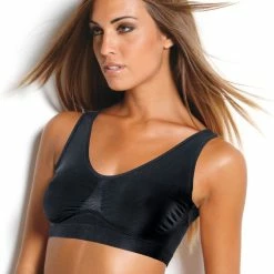 Cotonella Comfort Beha Microvezel En Tule, In ZWART Kleur, Maat XXL -Badmode Winkel 550x730