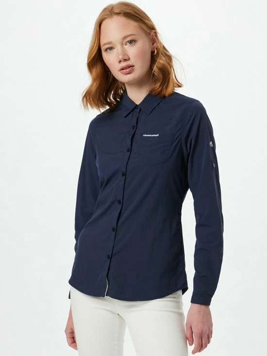 Craghoppers - UV Blouse Voor Vrouwen - Lange Mouwen - Bardo - Blauw - Maat S (38) 4 Craghoppers - UV Blouse Voor Vrouwen - Lange Mouwen - Bardo - Blauw - Maat S (38) - Afbeelding 2