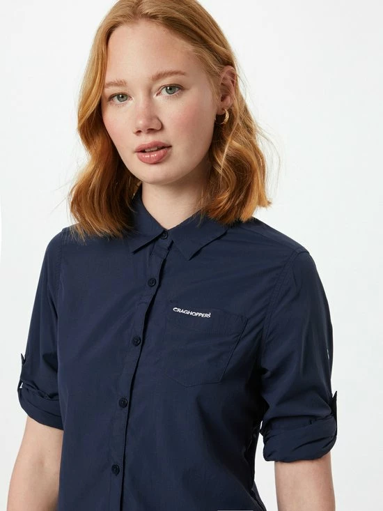 Craghoppers - UV Blouse Voor Vrouwen - Lange Mouwen - Bardo - Blauw - Maat S (38) 7 Craghoppers - UV Blouse Voor Vrouwen - Lange Mouwen - Bardo - Blauw - Maat S (38) - Afbeelding 5