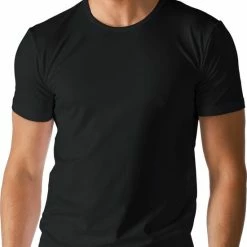 Mey - Dry Cotton O-hals T-shirt Zwart - Maat L - Slim-fit -Badmode Winkel 550x807